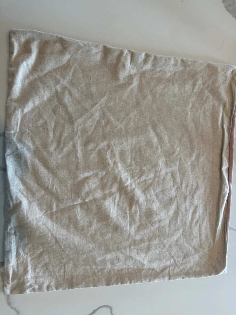 West Elm Euro sham Lush Crinkle Velvet Dusty Blush NEW NWOT linen zip back